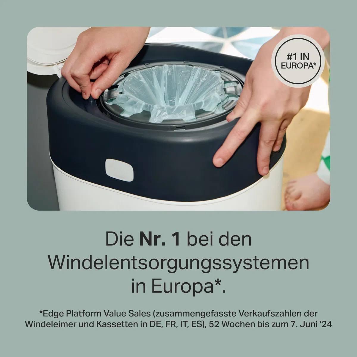 Tommee Tippee Twist & Click Advanced Windeleimer Original-Nachfüllkassetten, 16 x 10,5 m