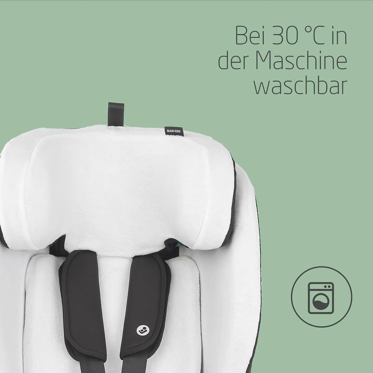 Maxi-Cosi Autositzbezug aus Bio-Baumwolle für Titan S i-Size & Titan S Comfort, Babyschalenbezug, weiches, atmungsaktives und feuchtigkeitsabsorbierendes Material, waschmaschinenfest, Natural White