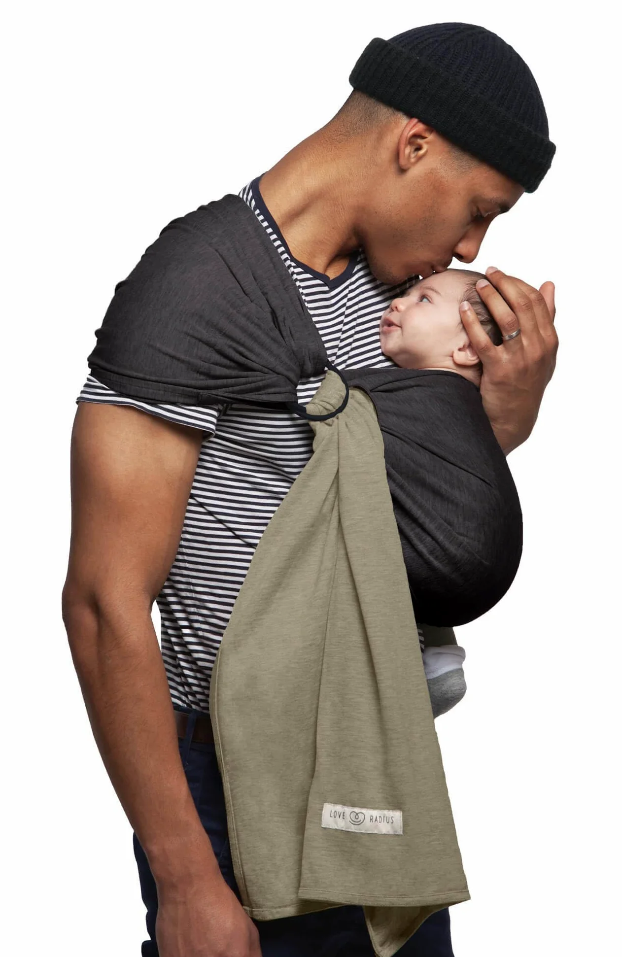 Je Porte Mon Bébé Tragetuch ohne Schleife, Anthrazit/Iris