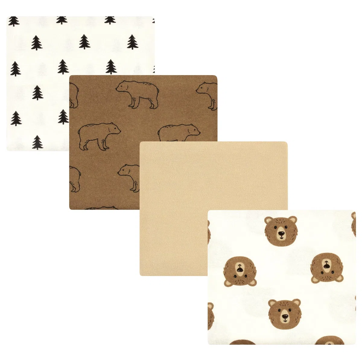 Hudson Baby Unisex Baby Baumwolle Flanell Empfangsdecken, Braunbär, Einheitsgröße