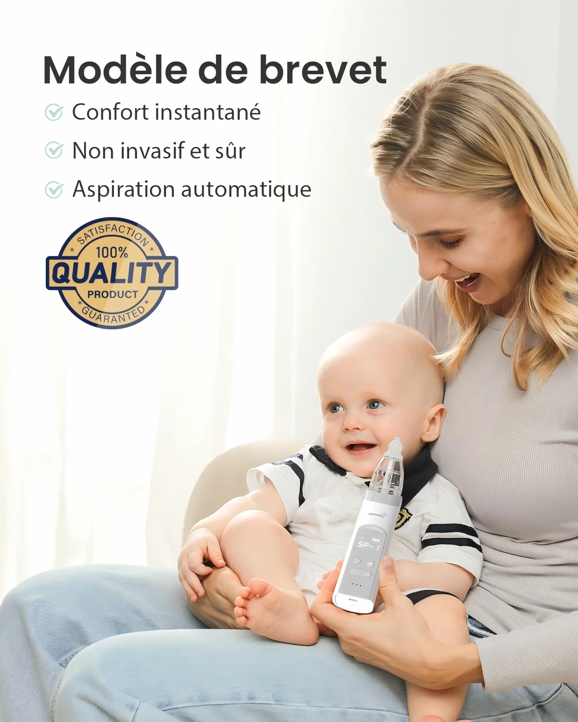 Nasensauger Baby | Nasensauger Baby Elektrisch| Nasensauger Baby Staubsauger Wiederaufladbar, Mit 3 SaugstäRken Musik & Licht Funktion Und 3 GrößEn Silikon Tipps z