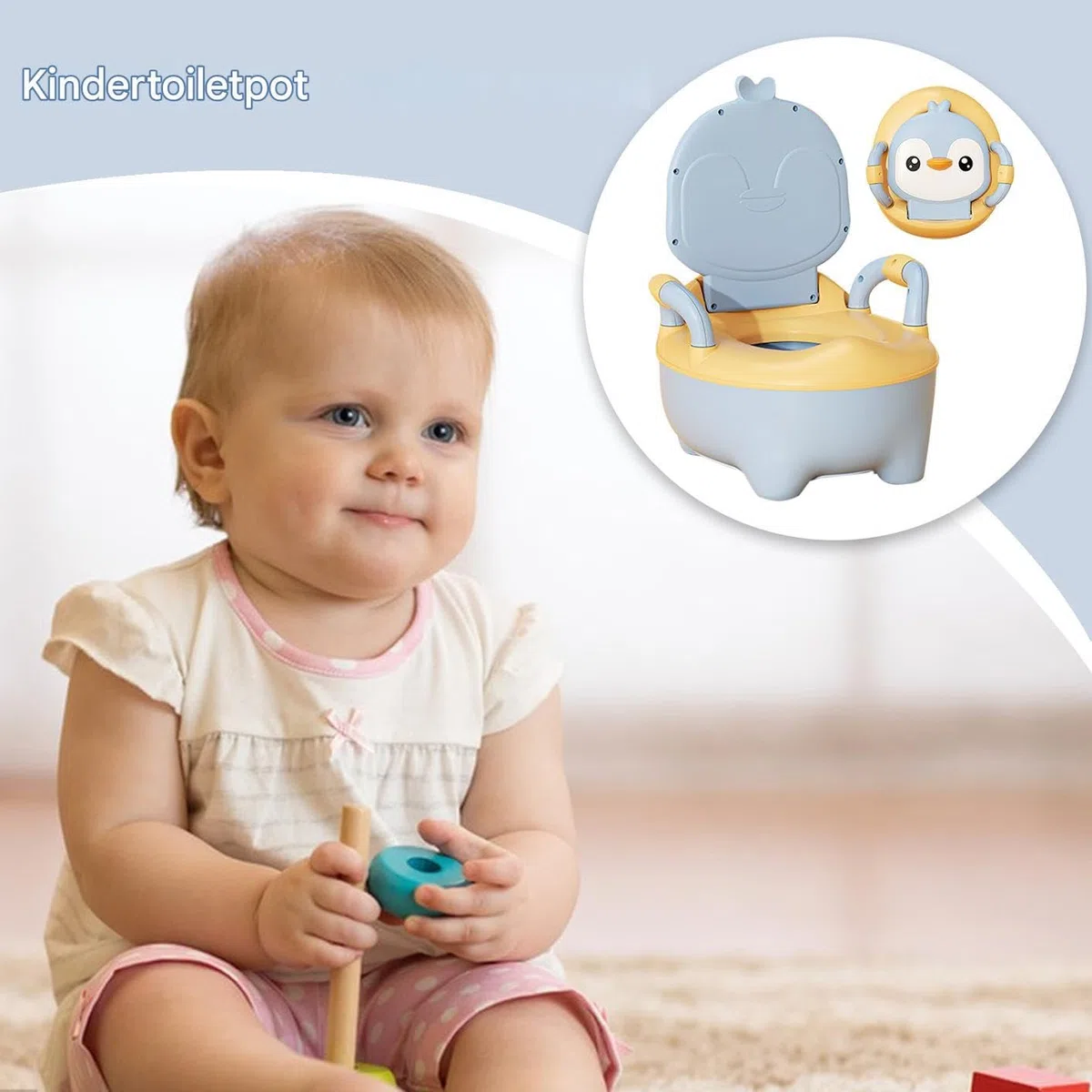Kinder Potty Stuhl, Kinder Reise Poty | Rutschfeste Pinguin-Training-Töpfchen | Tragbare Kinder Kommode, leichte Reiseutensilien für Outdoor-Spiele, Camping