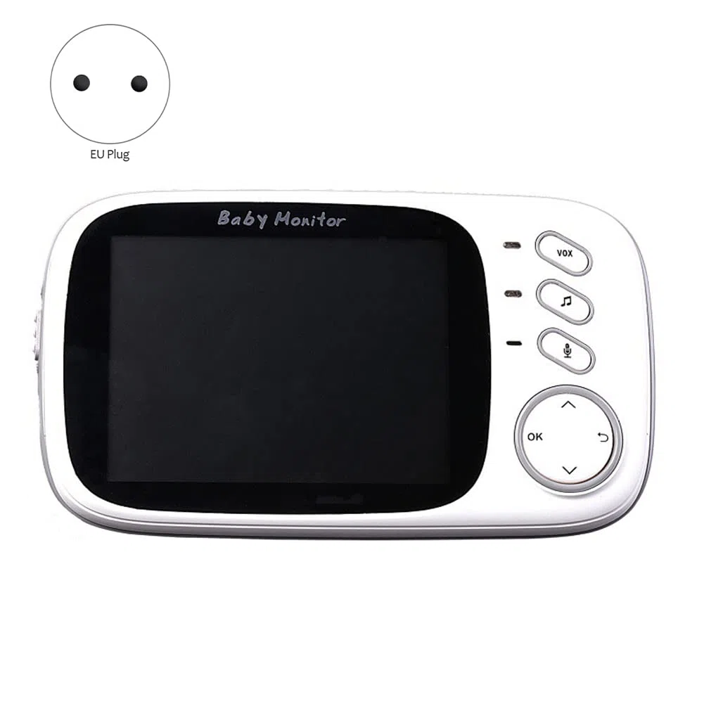 GOSIA Videomonitor ohne LCD, Farbe, 3,2 Zoll, Nachtsicht, 5 m, Monitor für Kindermädchen, Video, ohne für Bebek Lullabies Überwachung VB603 EU-Stecker