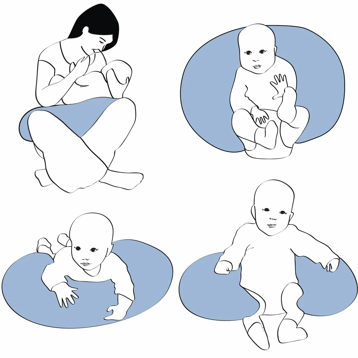 Motherhood Stillkissen ergonomisch, Öko-Tex Standard 100, grau Classic 2020