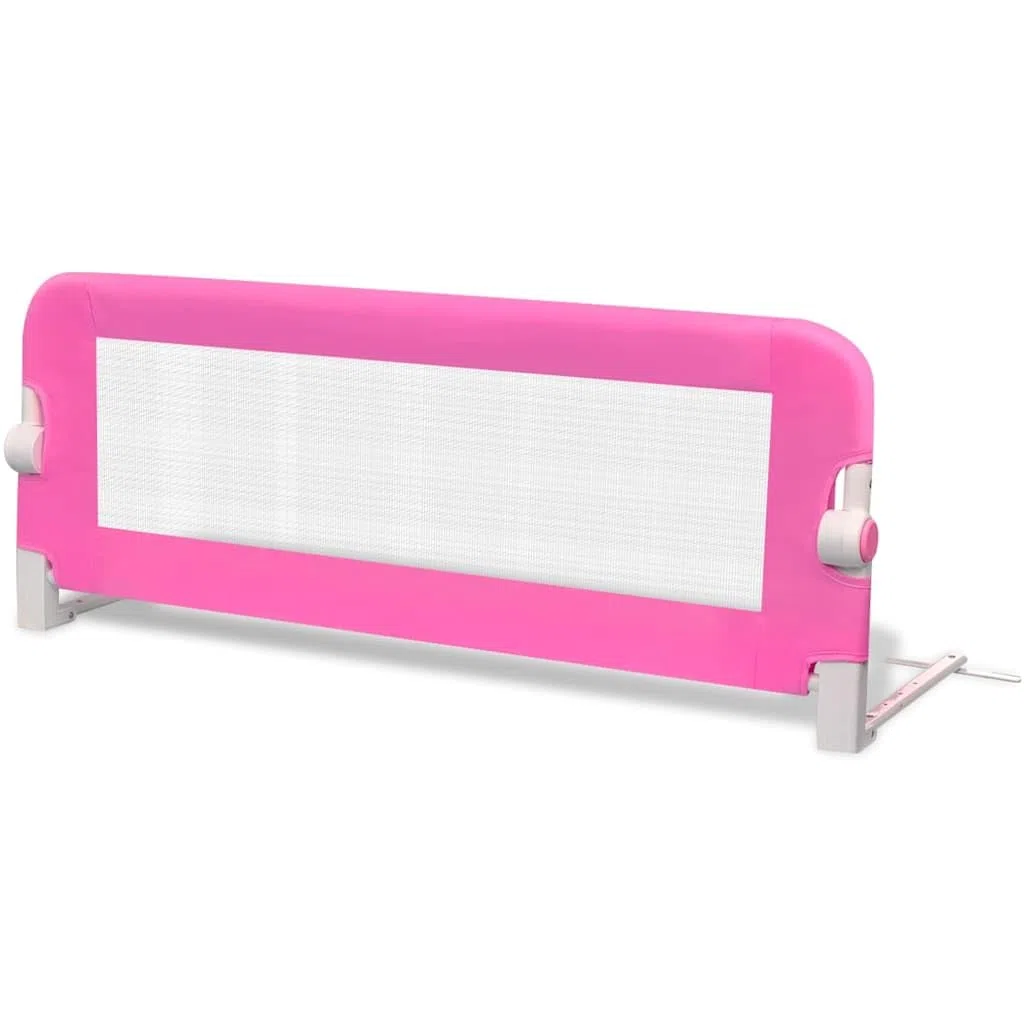 Kleinkind Sicherheit Bettgitter Rosa 102x42 cm klappbar, Bettschutzgitter Baby mit Polsterung, Kinder Bettgitter für Matratzen 10-20 cm, Seitengitter Babybett, Bettverlängerung Kind
