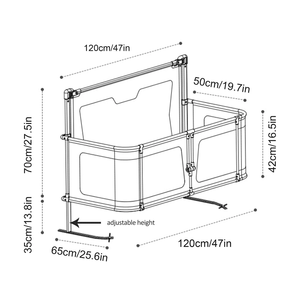3 in 1 beistellbett Baby,babybett,Babywiege,Baby Bett,Höhenverstellbares, beistellbett Baby boxspringbett,Baby laufstall, der auf das Bett gestellt Werden kann,mit Mückennetz