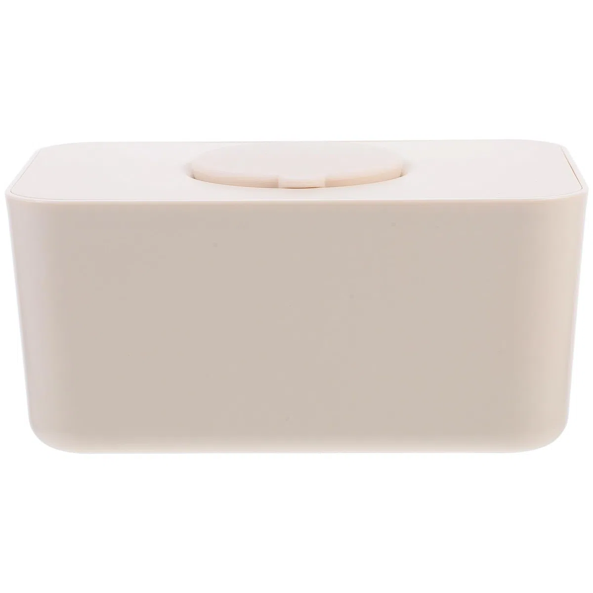 Silikon Feuchttücherbox mit Deckel, Beige, Große Kapazität | Aufbewahrungsbox für Haushalt und Auto, 1 Stück, Praktische Lösung zum Ordnen von Tüchern