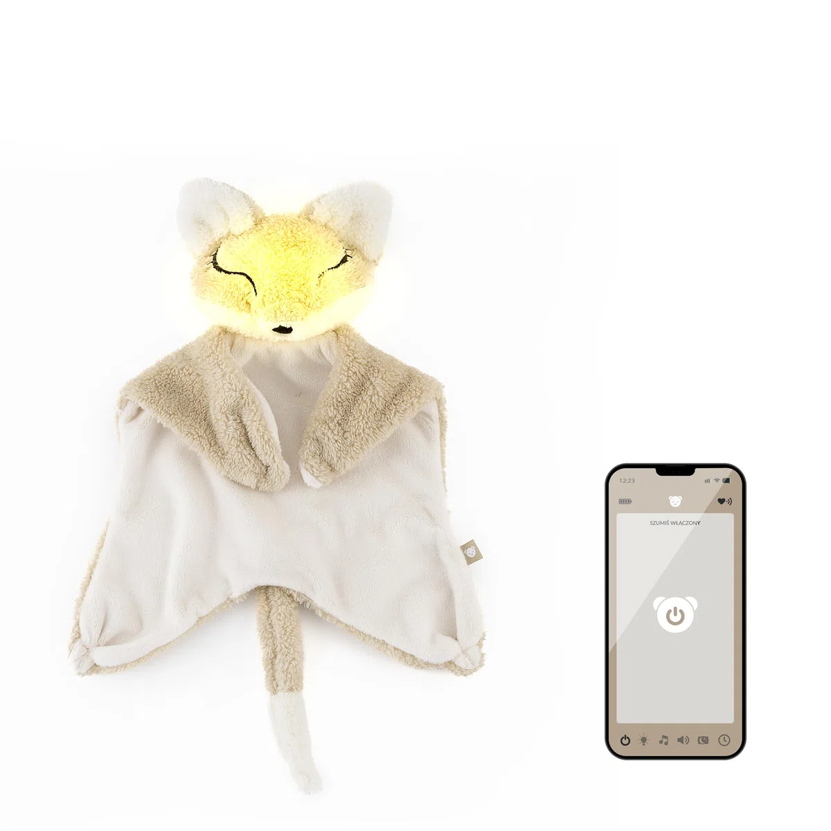 myHummy Dou Dou Fuchs Einschlafdecke mit App — Herzton & weißes Rauschen