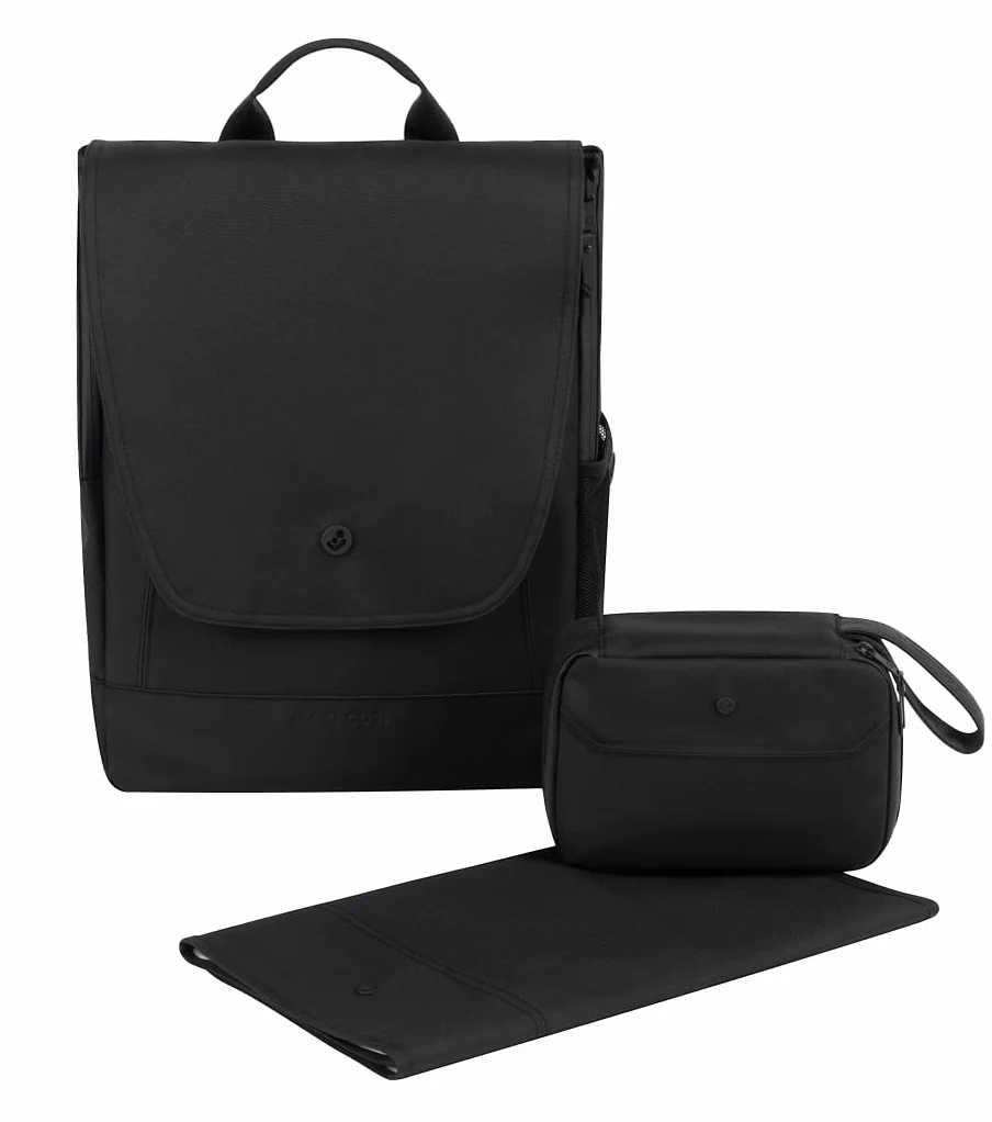 Maxi-Cosi Wickelrucksack, Platz für alles, Praktisch für unterwegs, XL-Wickelunterlage, Kapazität von 19,5l, Windeltasche, Ink Black
