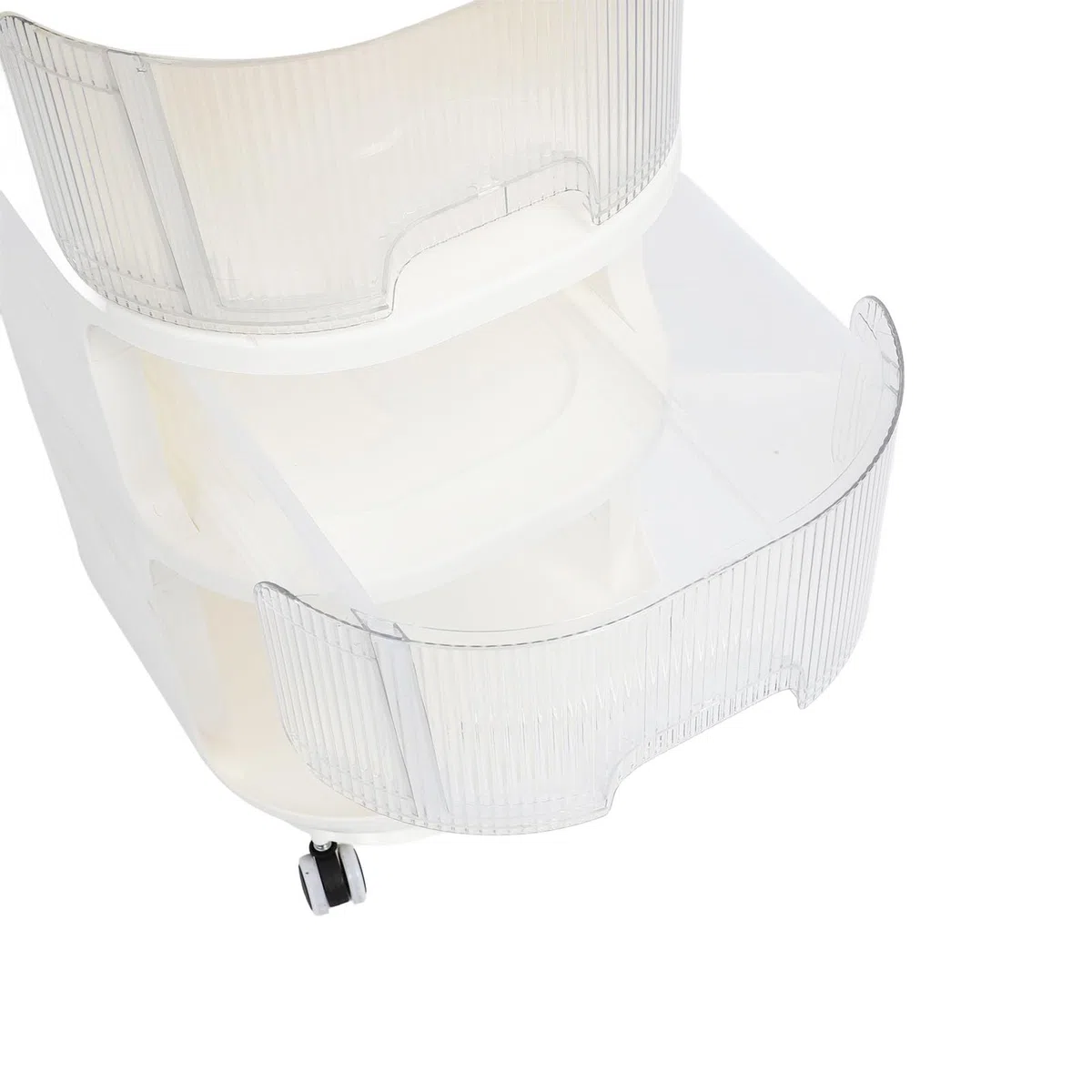 Baby-Aufbewahrungswagen, 3-stufiges Roll-Utility-Organizer-Rack, Aufbewahrungswagen, Zusammenklappbarer Roll-Utility-Wagen, Multifunktionaler Mobiler Snack-Organizer Küche,