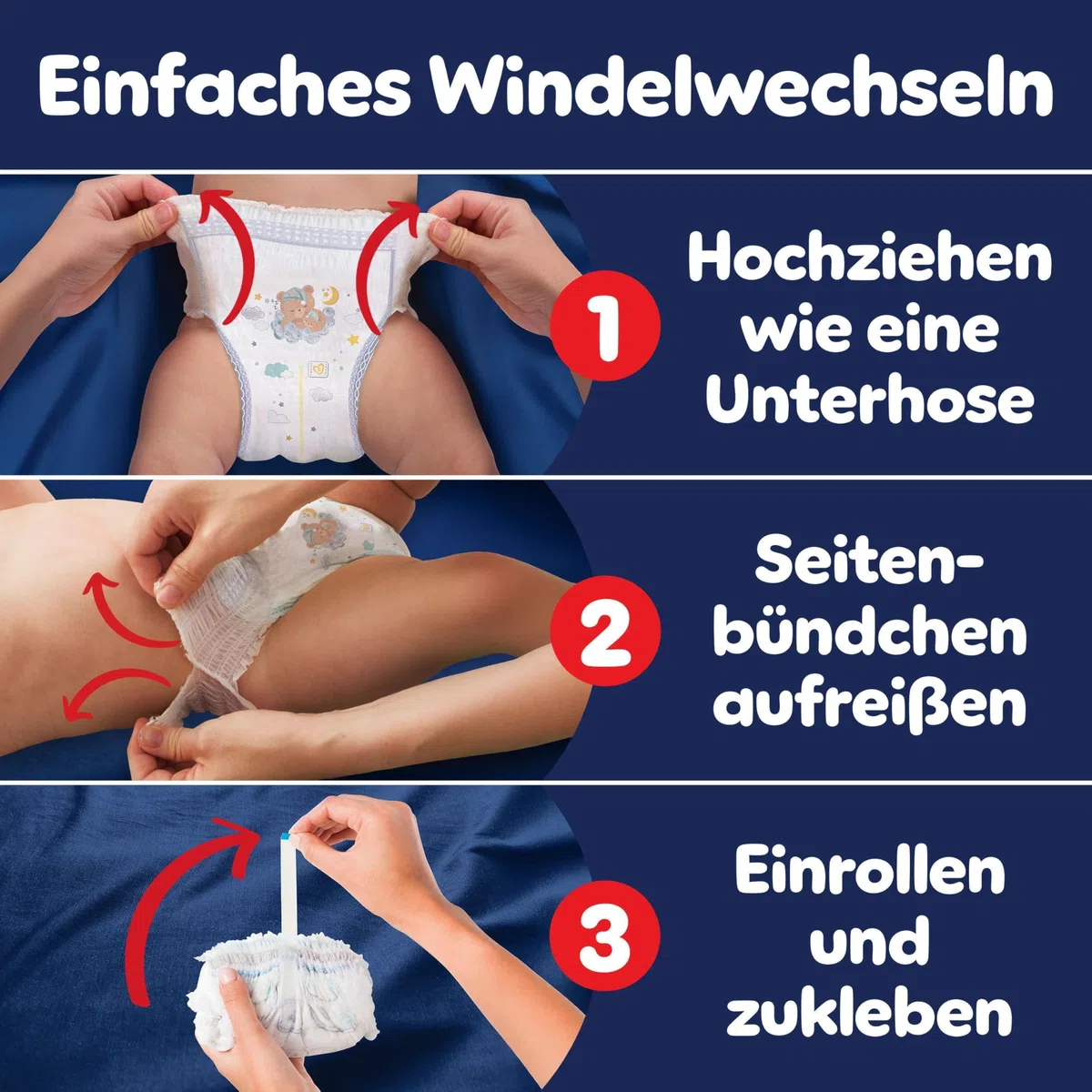 Pampers Night Pants Größe 3, 160 Windeln, 6kg-11kg, bieten zusätzlichen Schutz für die ganze Nacht