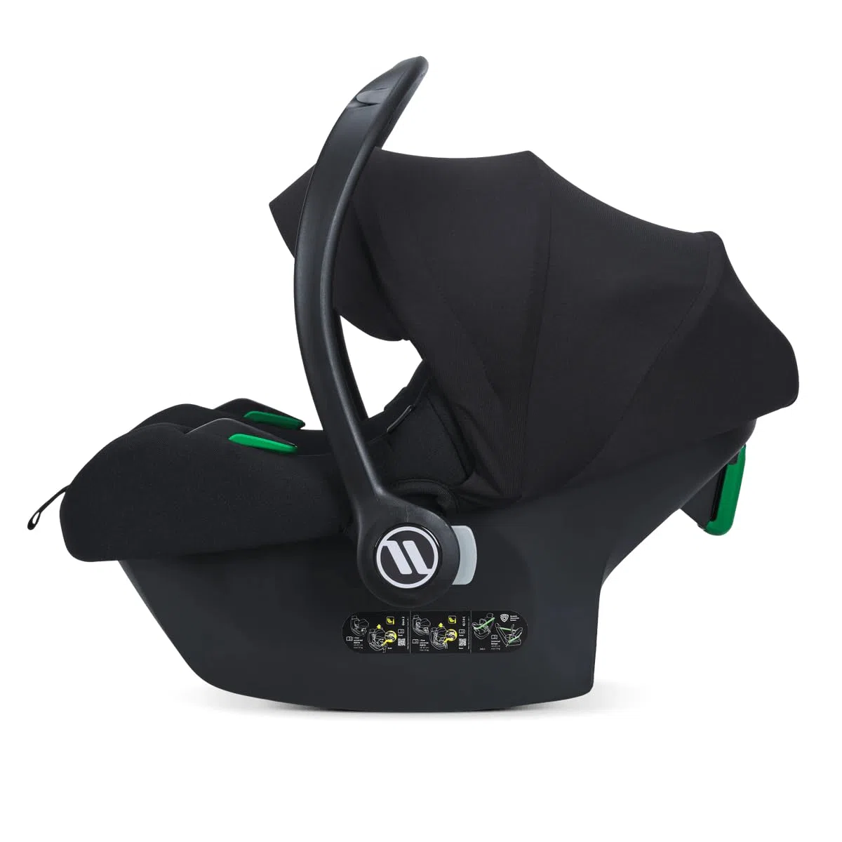 Avionaut Cosmo AirFlow – Babyschale 0–13 kg, 40–87 cm, i-Size, Autositz ab Geburt, leicht & sicher, für Isofix-Basis geeignet (Black)