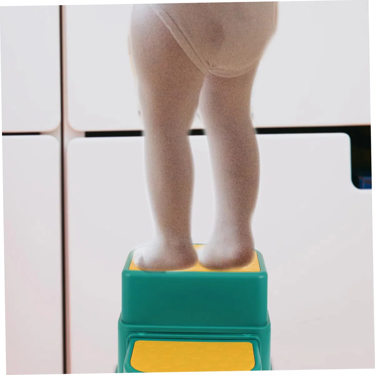 Rutschfester Kindertritthocker aus Kunststoff 2 Stück Blau | Badezimmer und Toilettentraining, Stabile Tragkraft, Leicht und Robust Verarbeitet