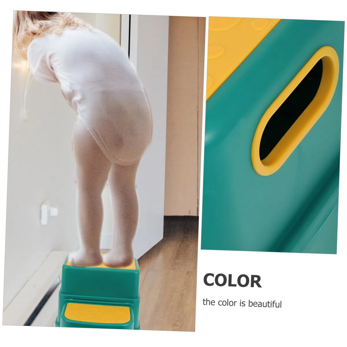 Rutschfester Kindertritthocker aus Kunststoff 2 Stück Blau | Badezimmer und Toilettentraining, Stabile Tragkraft, Leicht und Robust Verarbeitet