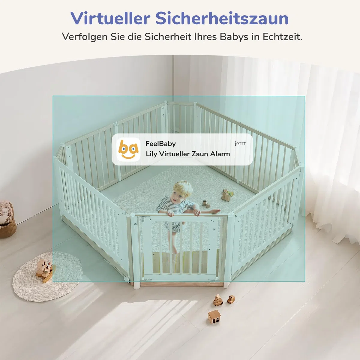 2K/3MP Babyphone mit Kamera APP, 5" WLAN Video Babyfone, HDR-Nachtsicht, Weinen/Bewegungs/Geräusch-Erkennung, Temperaturanzeige