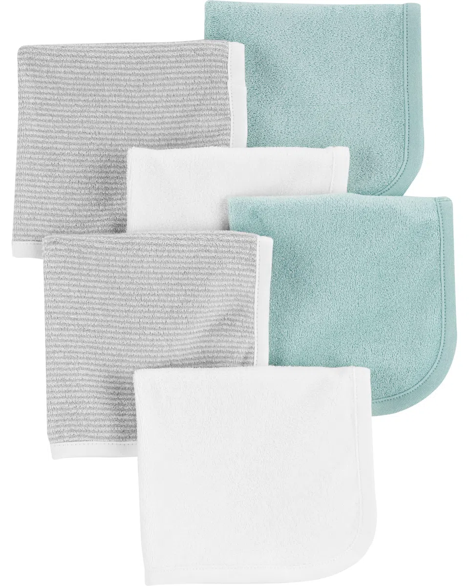 Carter's 6er-Pack Waschlappen (blau)