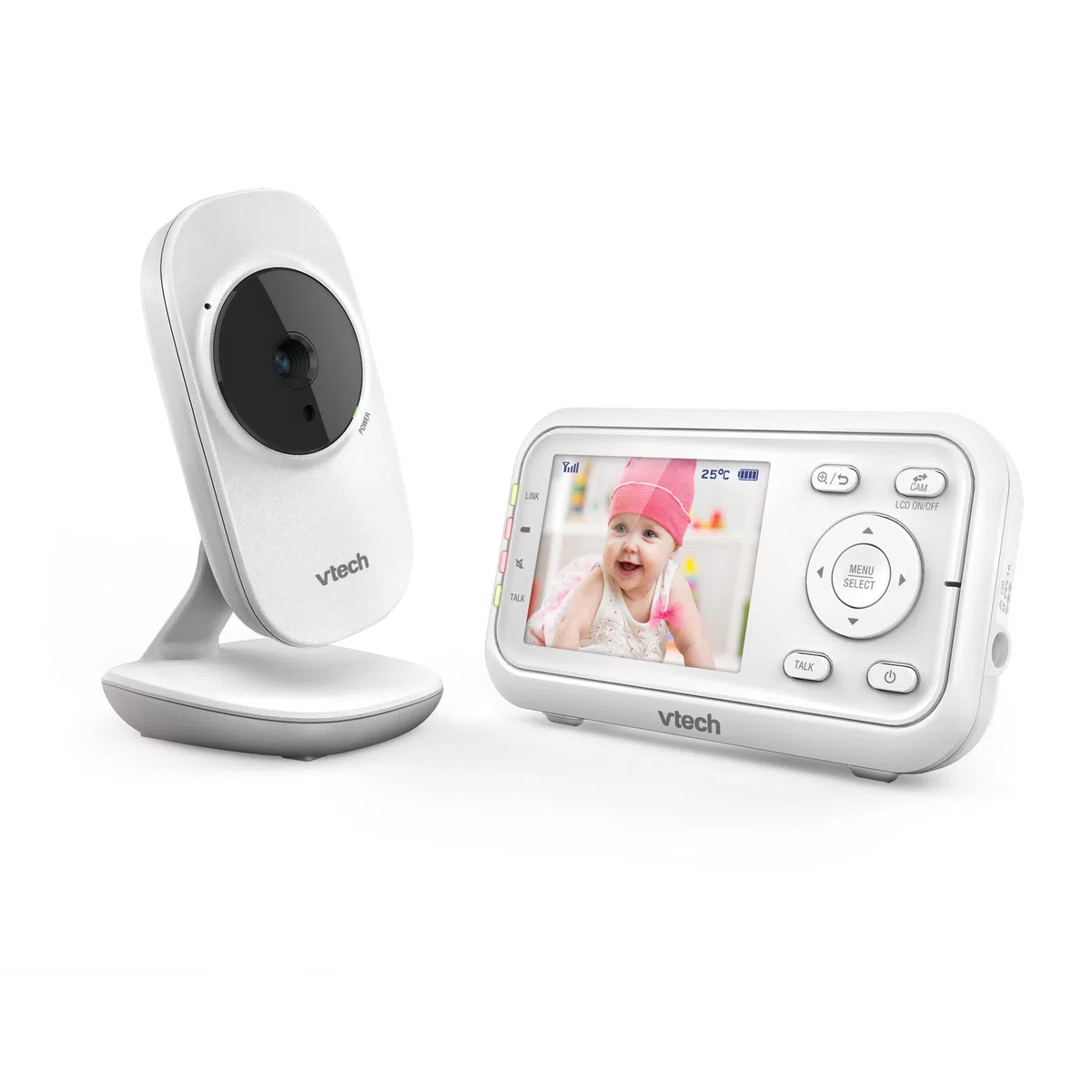 VTech VM3250 Video-Babyphone mit Kamera, 300 m Lange Reichweite, Babyphone mit 7,1 cm LCD-Bildschirm, bis zu 19 Stunden Video-Streaming, Nachtsicht, sichere Übertragung, Temperatursensor, beruhigende