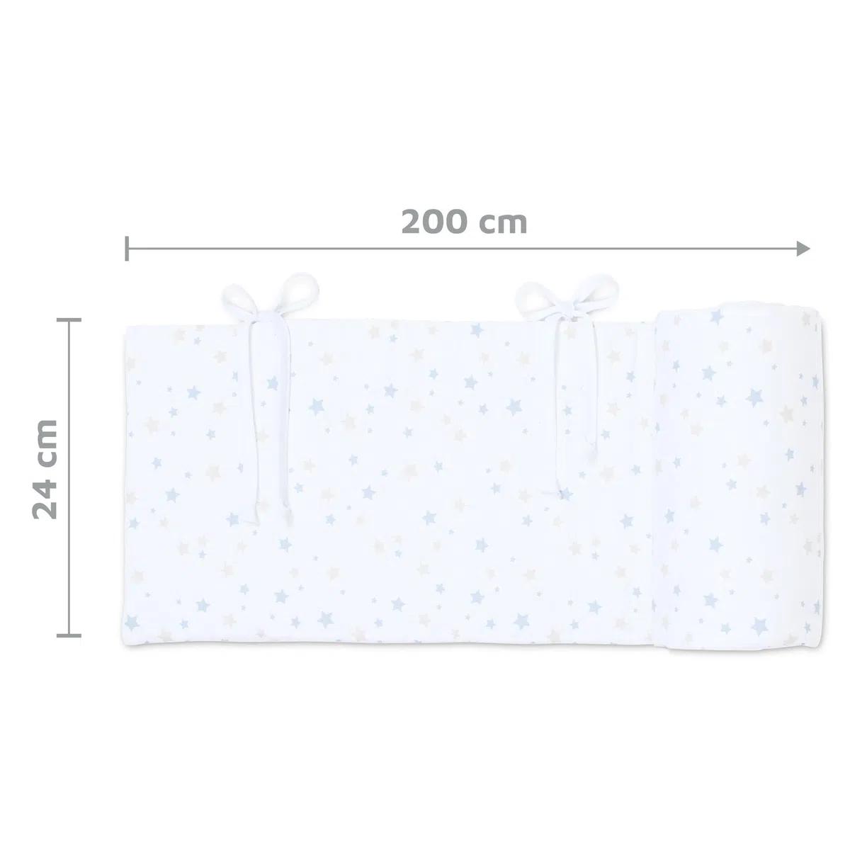 babybay Nestchen Piqué passend für Modell Boxspring XXL, weiß Sternemix sand/azurblau