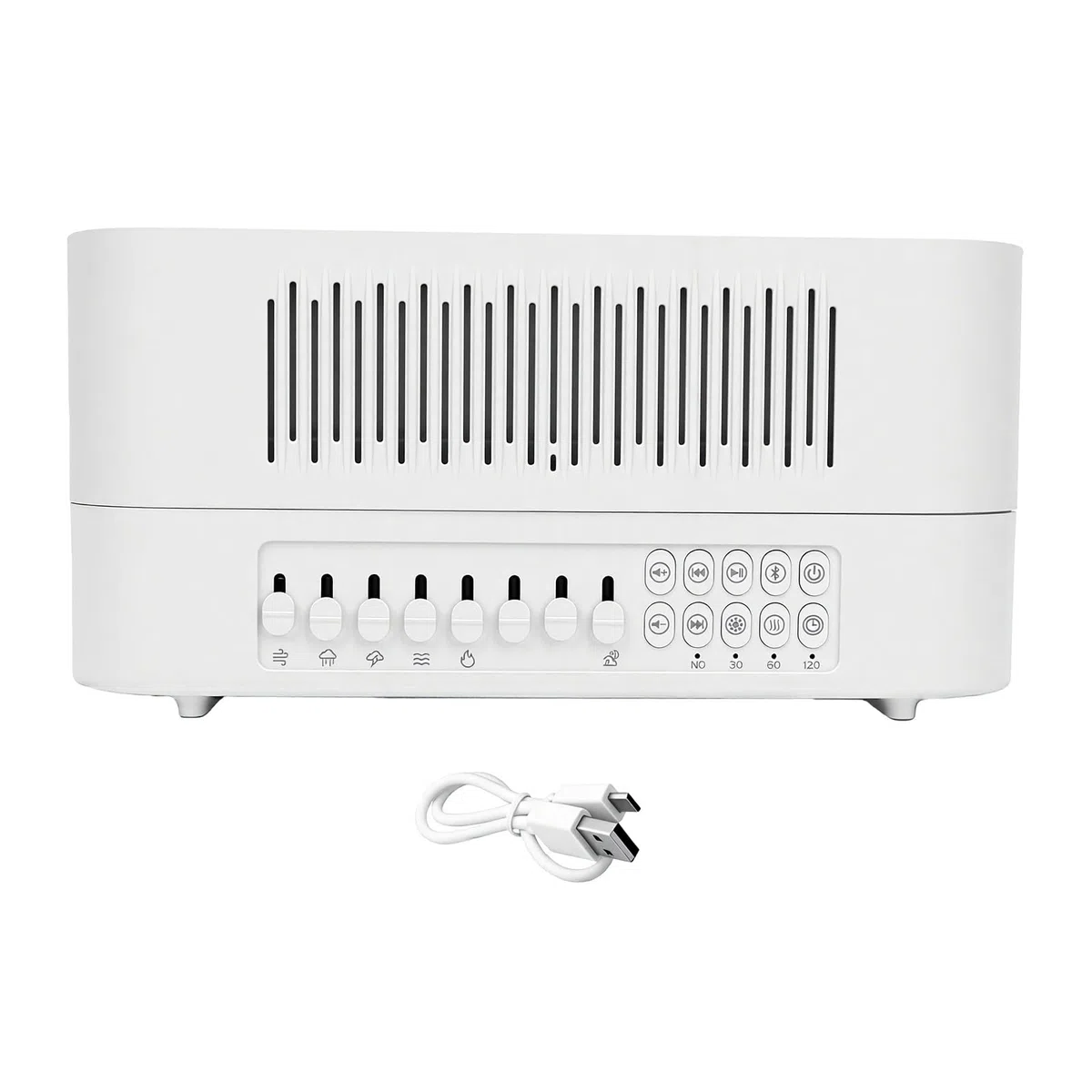 Sxhlseller White Noise Machine, Kabelloser Lautsprecher, 260 Ml, Flammen-Diffusor für ätherische Öle, Nachtlicht für Zuhause, Büro, Schlafhilfe, Aromatherapie-Diffusor mit 10 Beruhigenden