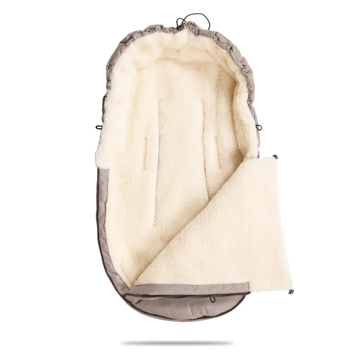 my junior ThermoWool 2in1 Fußsack 100% Schurwolle reflektierend wasserabweisend Naptime Latte
