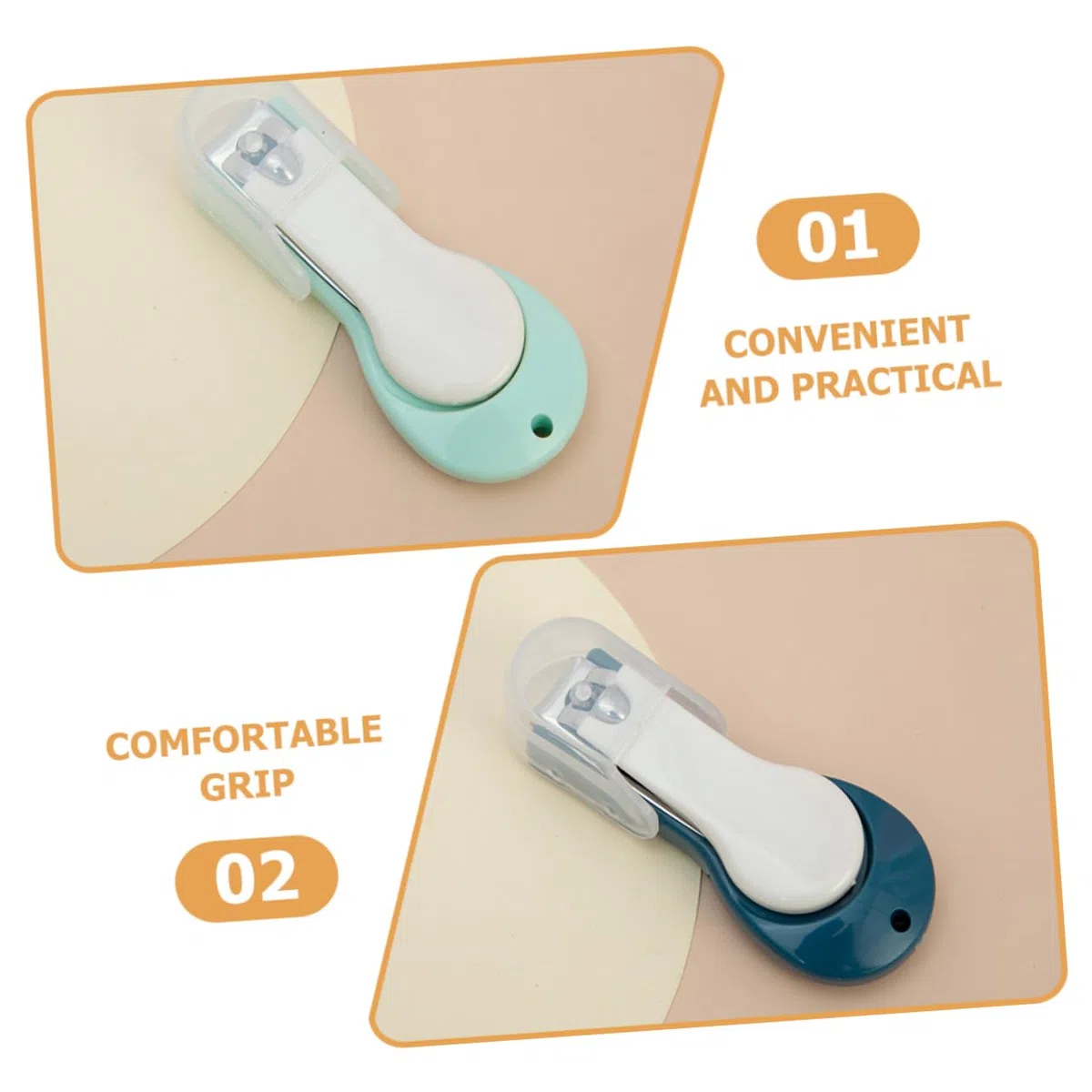 Yardwe 15 Stck Nagelknipser Teilig mit Gebogenen Edelstahlklingen Rutschfestem Silikongriff Sicherer Nagelpflege für Neugeborene und Kleinkinder Präzises Schneiden Blau