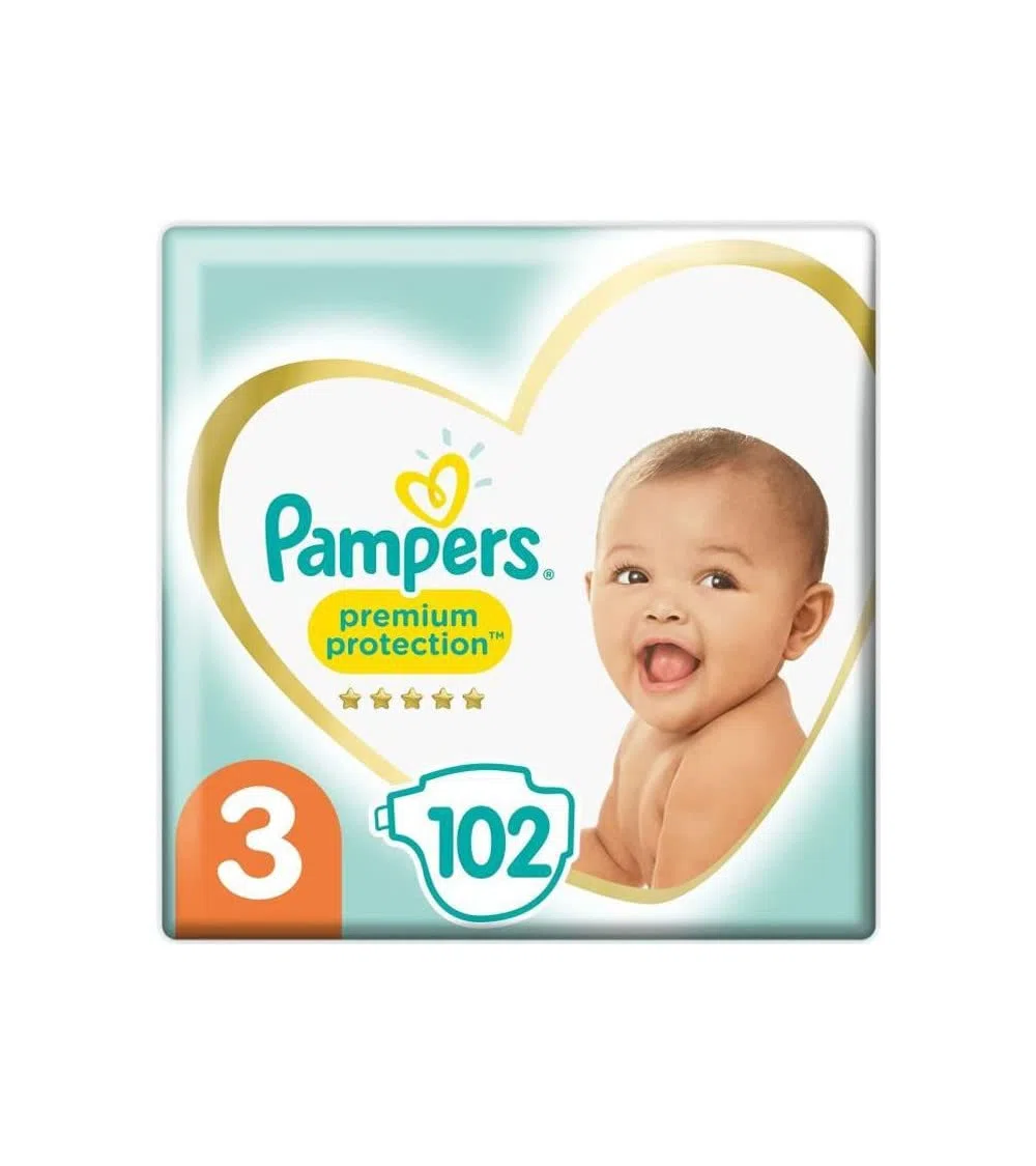 Pampers Premium Protection Maxi Pack 102 Windeln Größe 3 (6-10kg)