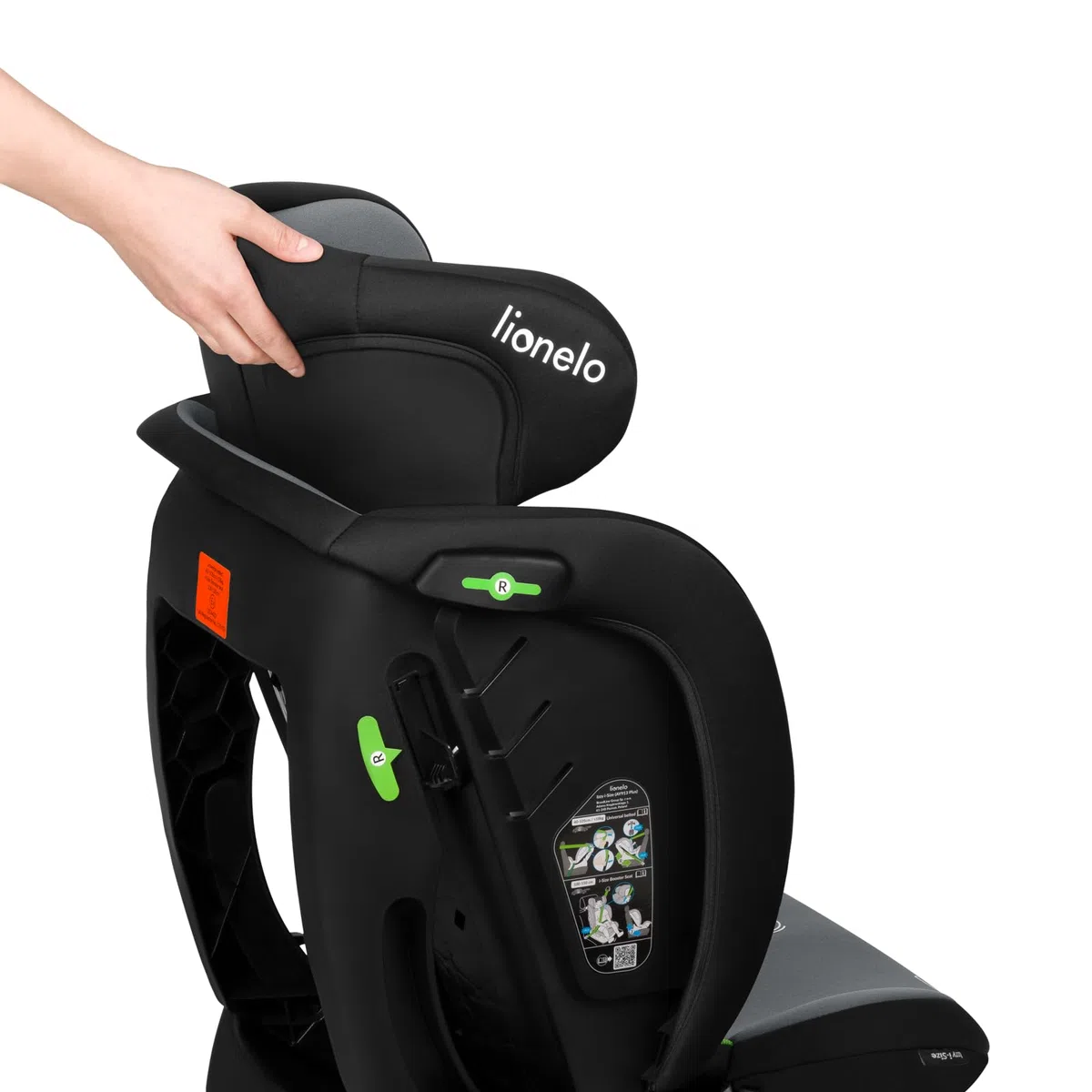 LIONELO IZZY I-SIZE Kindersitz für Kleinkinder 40-150 cm, vielseitig | montierbar, vorwärts- und rückwärtsgerichtet, verstärkte Kopfstütze, 13-stufig verstellbare Kopfstütze, verstellbare Rückenle