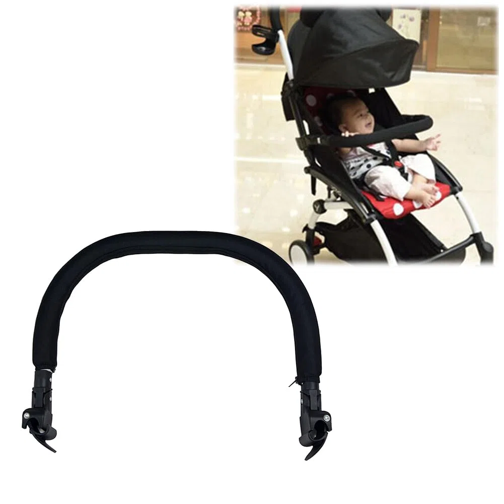 Sicherheitsbügel Für Kinderwagen,Zubehör Für BBZ Yoyo Armlehne Aus Silikonledertasche Aluminiumlegierung, 42,5x6,5x34cm