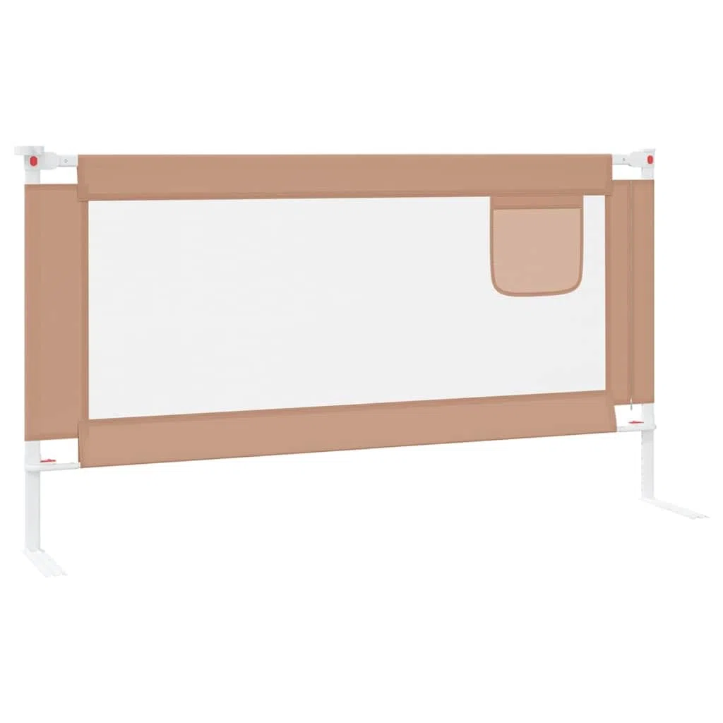 Generisch Kleinkind-Bettschutzgitter Taupe 160x25 cm Stoff,Baby & Kleinkind,Babysicherheit,Baby-Bettschutzgitter-10221