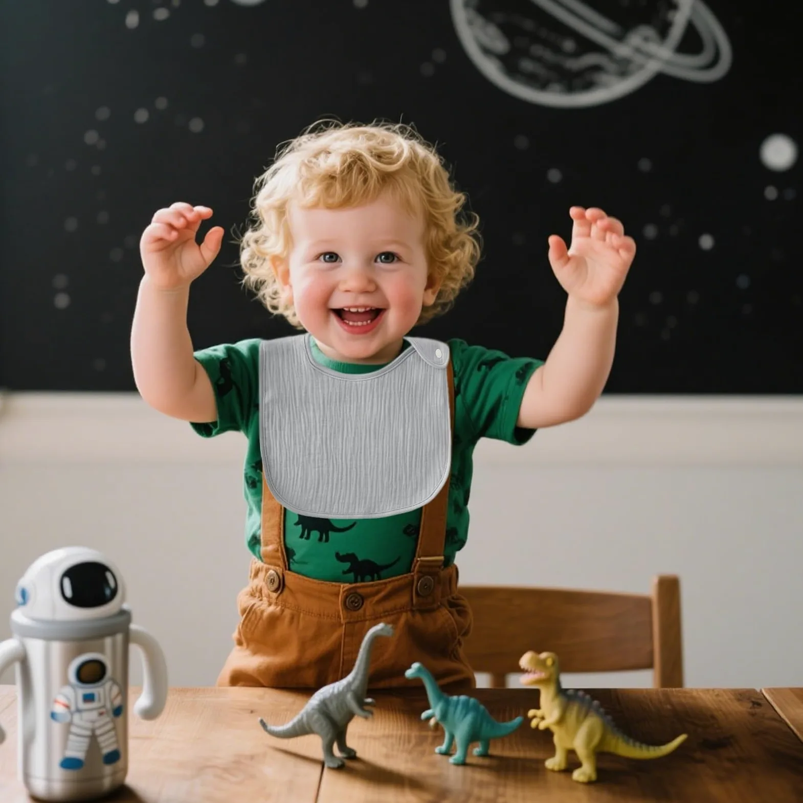 Wasserdichte Lätzchen für kleine Kinder, weiche Baumwolle, Bandana-Lätzchen für Jungen und Mädchen, verstellbarer Schnappverschluss, stilvoll und bequem, große Größe für bessere Abdeckung, 5