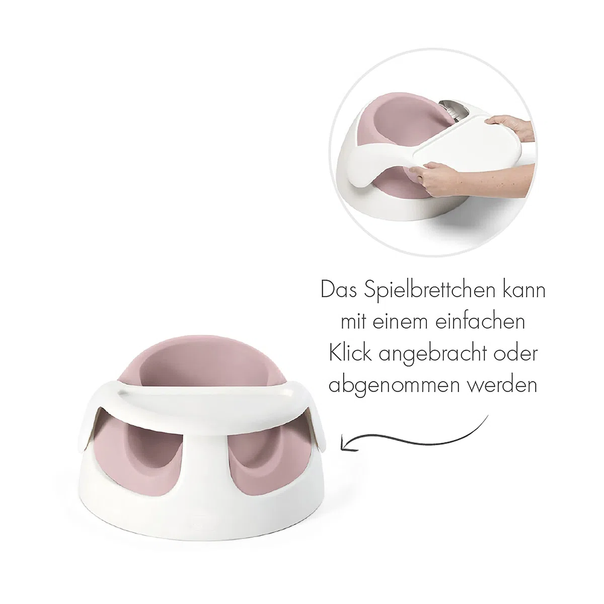 Mamas & Papas Baby Snug Sitz und Aktivitätsbrettchen mit verstellbaren Funktionen, Stützfunktion, Stabil und leicht zu reinigen, Pastell (Rosa)