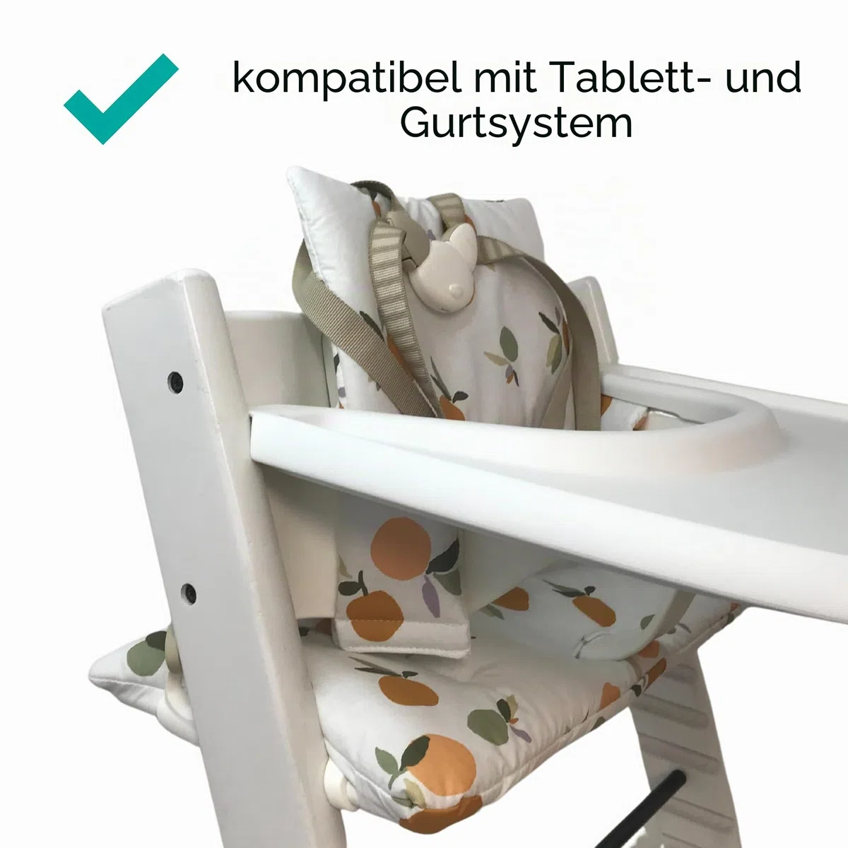 Sitzkissen für Stokke Tripp Trapp Hochstuhl, laminierte Beschichtung, weiß
