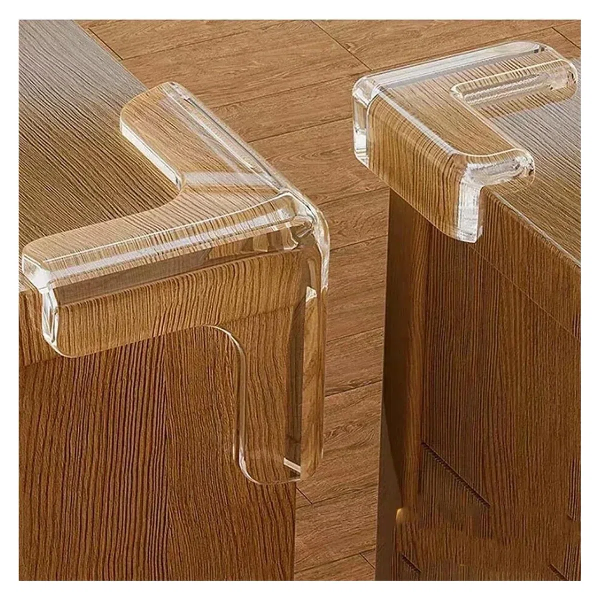 Sicherheits-Kantenschutz aus Silikon, weich, transparent, kollisionssicher, Kantenschutz for Tischecken(Color02,100pcs)