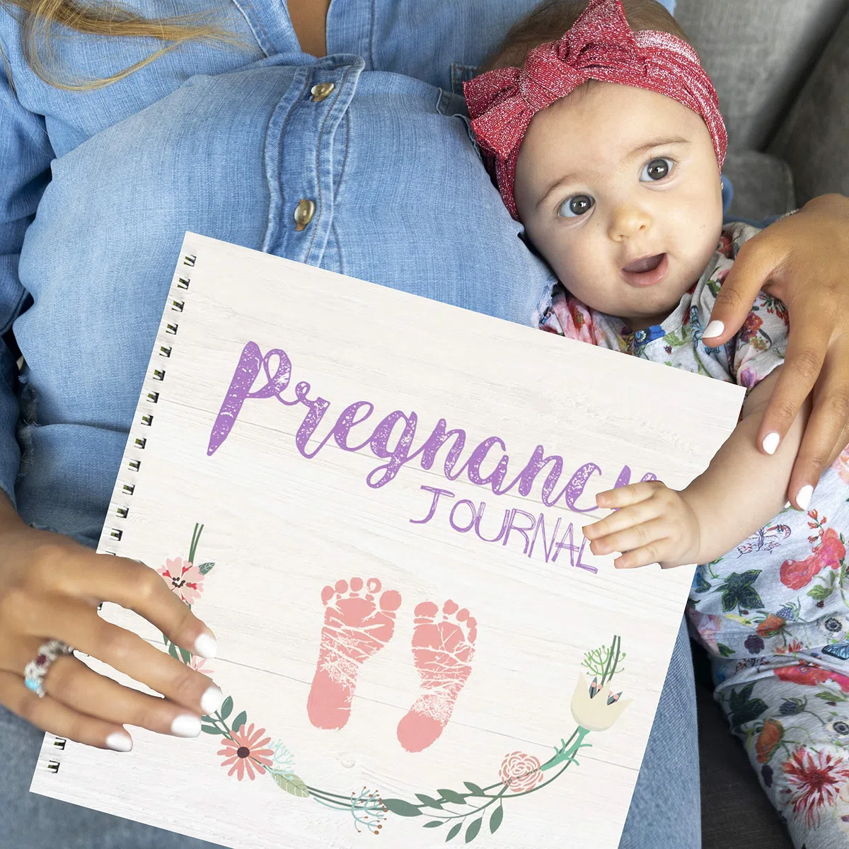 My 9 Month Journey | Schwangerschaftstagebuch Erinnerungsbuch mit Aufklebern | Baby-Scrapbook und Fotoalbum | Schwangerschaftsmust-Haves für Mütter zum ersten Mal | Bild- und Meilensteinbücher für
