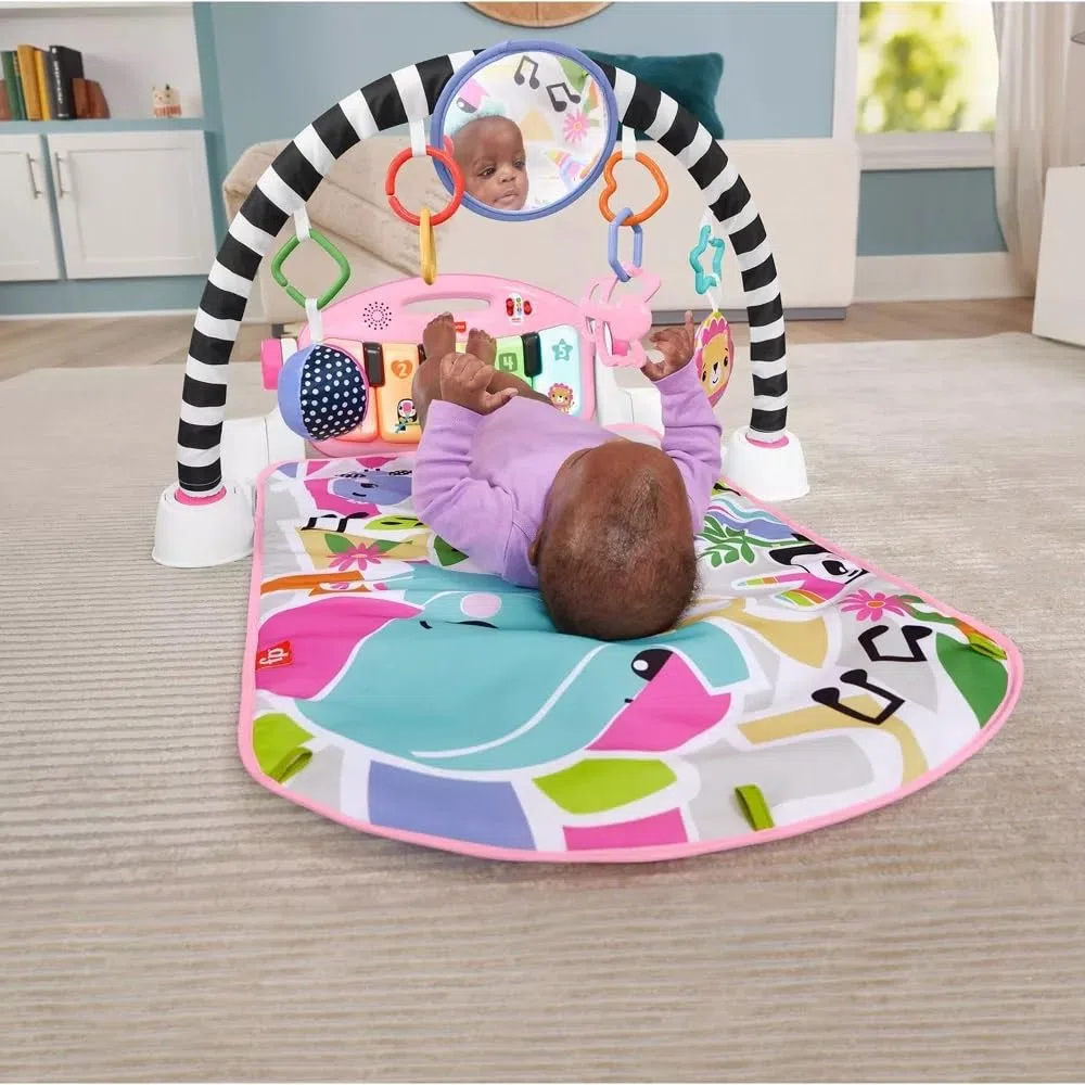 Fisher Price Glow and Grow Kick & Play Gym, Pink