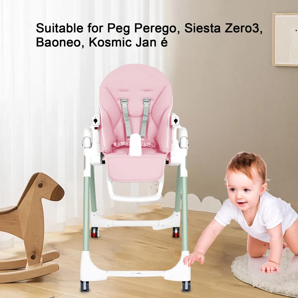 Kinder Hochstuhl Sitzkissen PU Leder Kinder Fütterungssitz Sitzkissen | Hochstuhl Sitzkissen für Enkelkinder, Söhne, Töchter, Neffen, Nichten