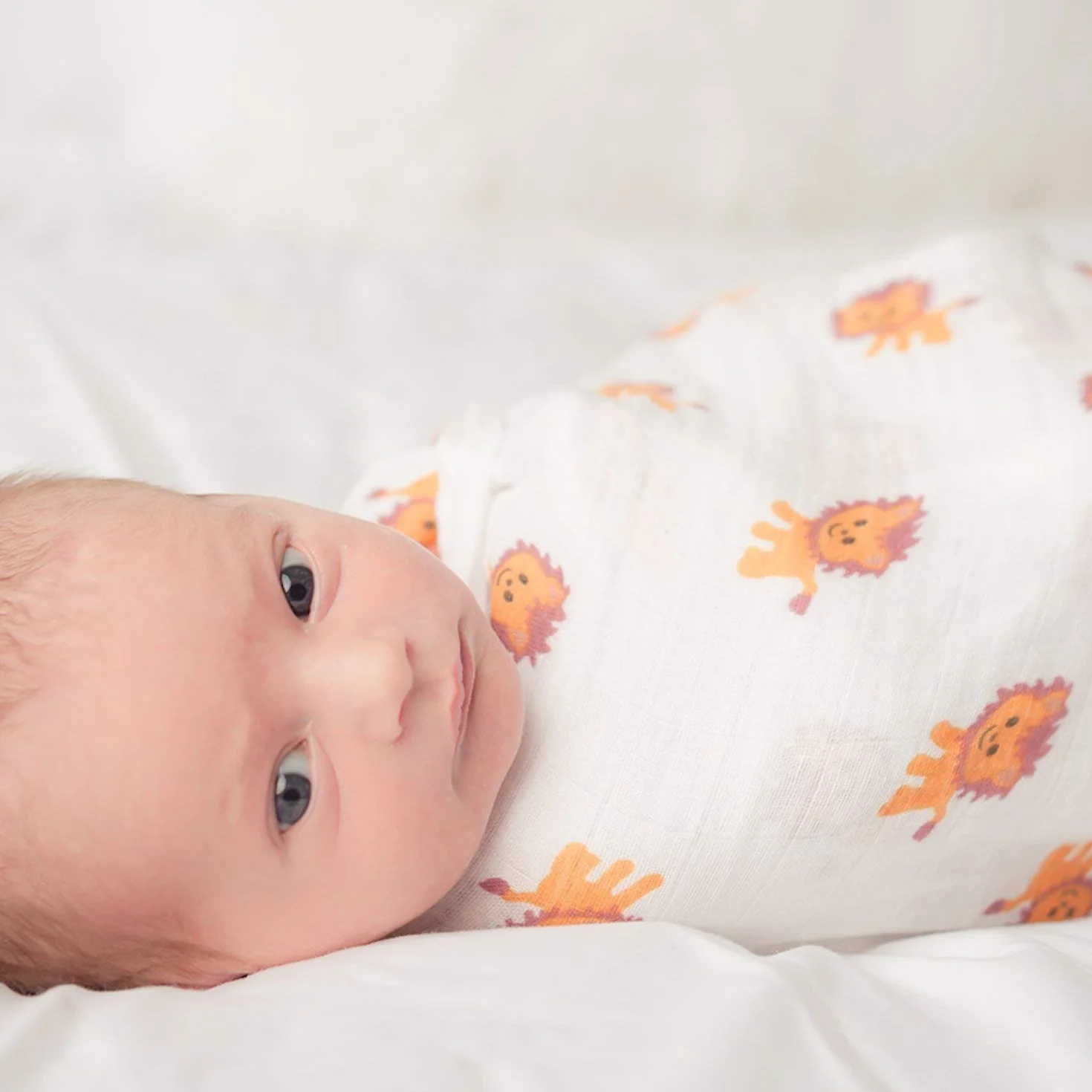 CuddleBug „Safari und Freunde“ 4 Stück 120 cm x 120 cm Lange Baby Decke für Babys | 5 Farbkollektionen | Musselin Decke | Babydecke Mädchen oder Jungen | Babydecke Baumwolle
