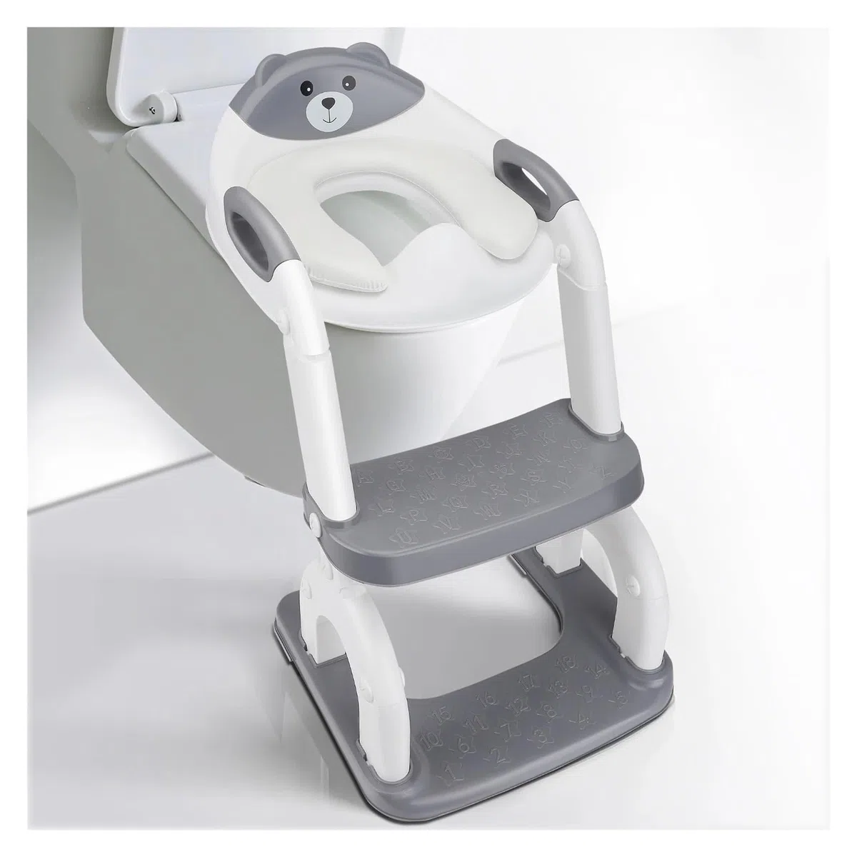 Kinder-Toilettensitz Mit Treppe, Verbesserter Toilettenaufsatz For Kinder, For Jungen Und Mädchen, Höhenverstellbar, Sicherer Toilettensitz Robust Und Bequem
