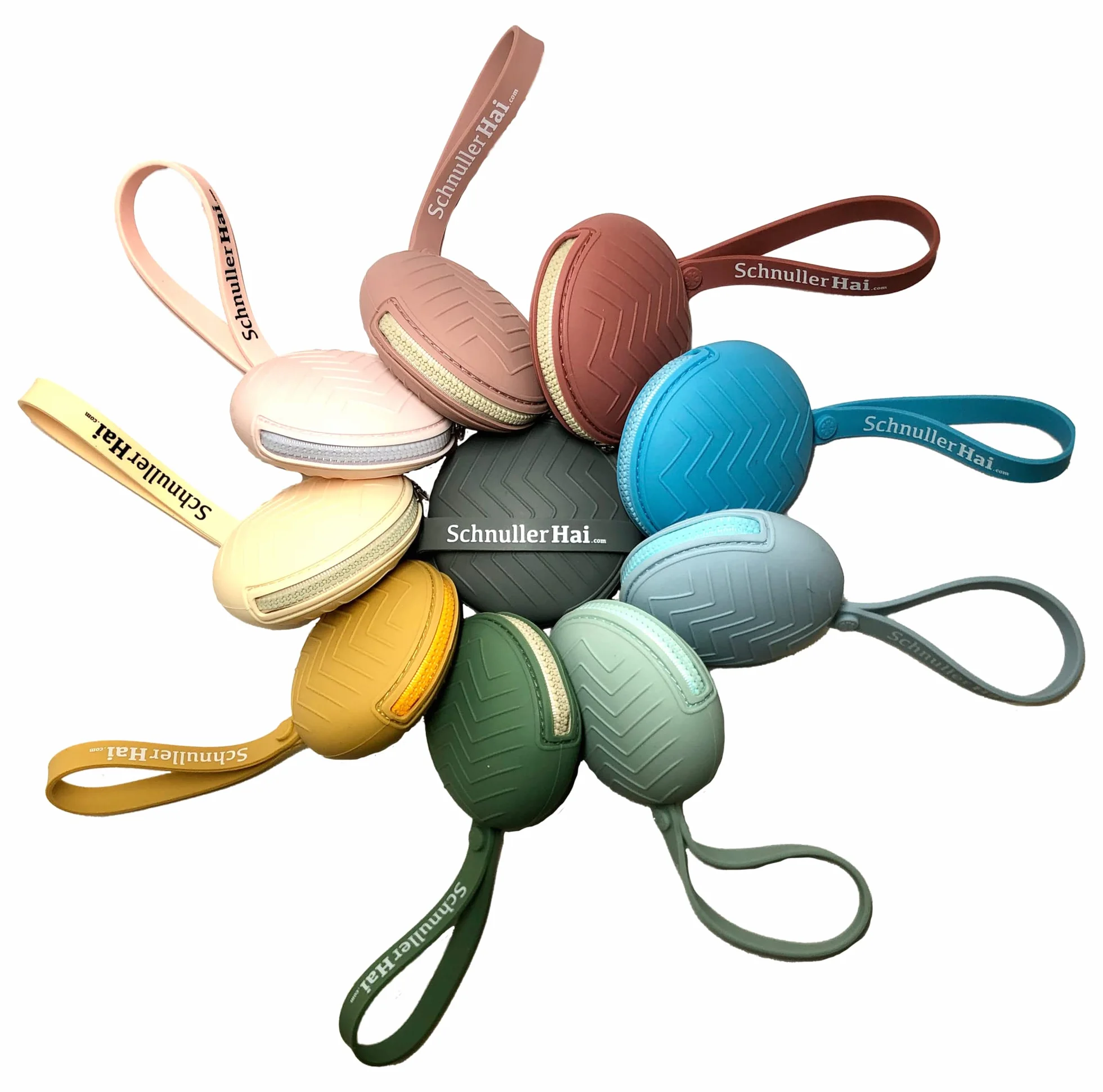 SummerSky Schnullertasche mit flexibler Befestigung für 2 Schnuller