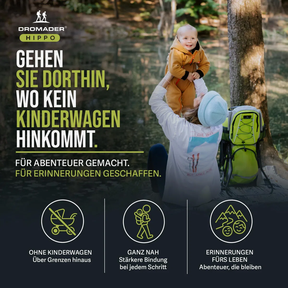 Dromader Kraxe Kindertrage bis 22 kg
