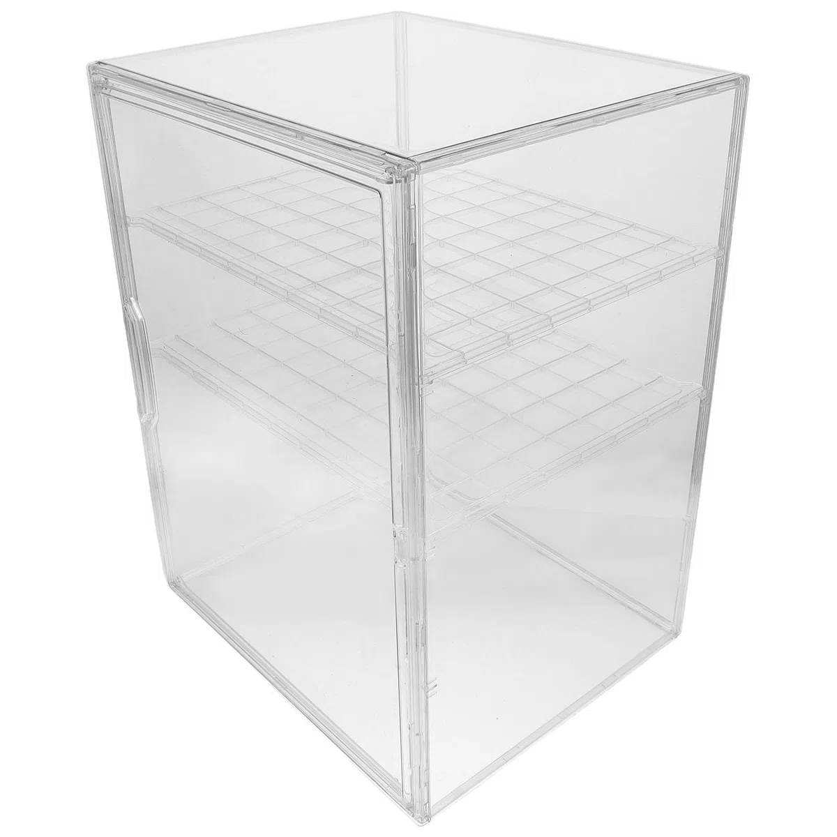 SOLUSTRE Babyflaschen Aufbewahrungsbox aus Acryl mit 3 Etagen Verstellbarem Fach und Magnetischer Tür für Flexible Lagerung und Bessere Hygiene in Küche und Bad