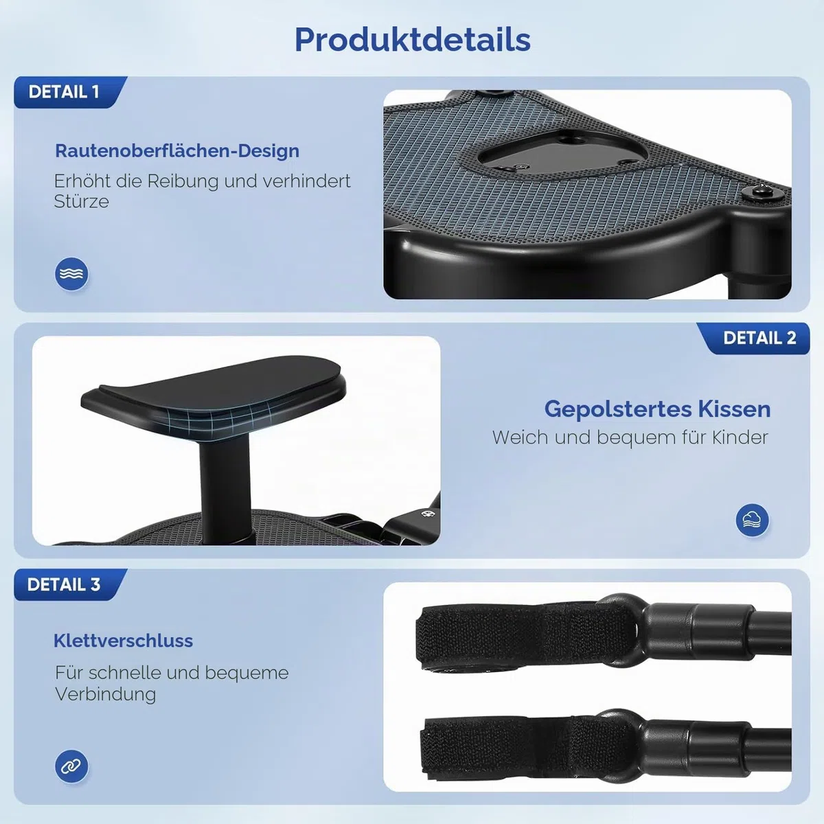 Buggy für Babys, Skate Kinderwagen, Universal, tragbar, Trittbrett für Kinderwagen, Kiddy Boards mit Aufhängegurt, Bretter mit Rollen für Babys von 2 bis 6 Jahren (25 kg)