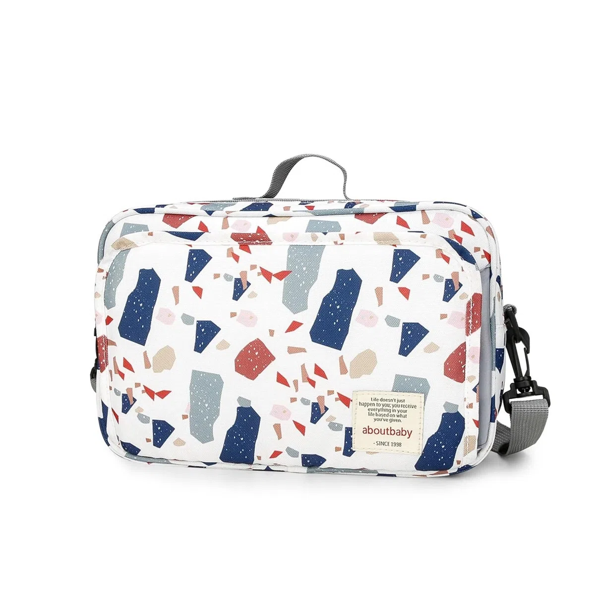 Wickeltasche wasserdichte Kinder-Mumientaschen, modische Drucke for Wiederverwendbare Umstands-Wickeltaschen, Wetbags mit Doppelgriff(Colorful Stone)
