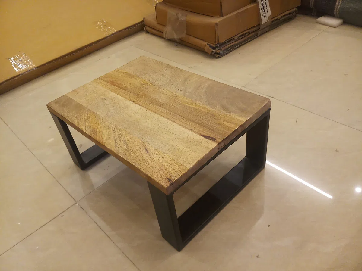 Tritthocker aus Mangoholz, hält bis zu 136 kg, Badezimmer-Tritthocker, Fußhocker für Kinder und Erwachsene, tragbar (Montage erforderlich)