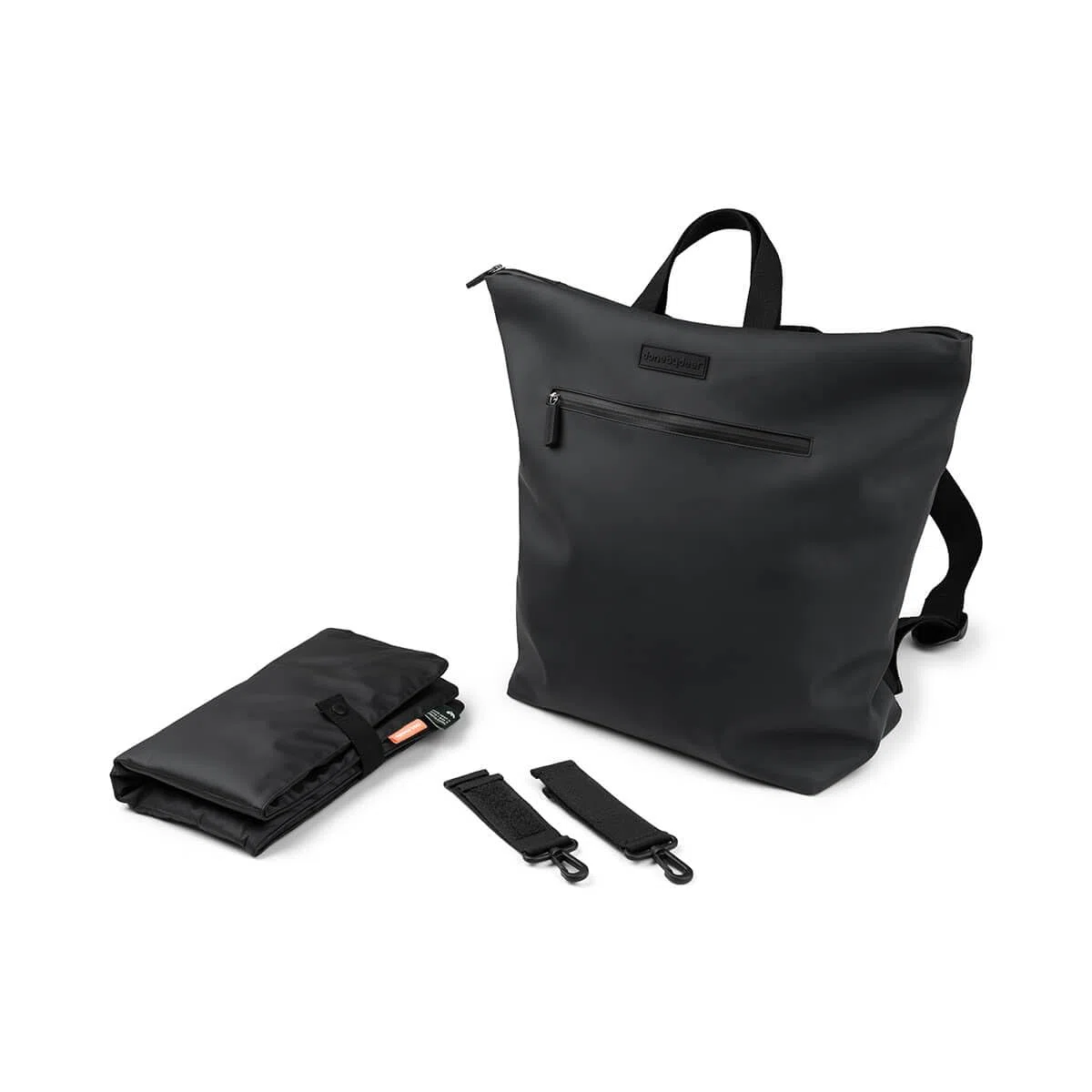 Done by Deer Wickelrucksack - Faltbare Wickelauflage und zwei Kinderwagenhaken inklusive - Wickeltasche aus 100% recyceltes Polyester mit PU-Beschichtung