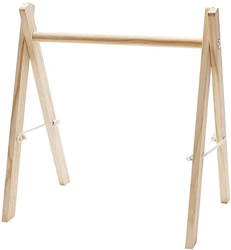 HolzbabyTurnhall Faltbare Aktivität Hängende Bar Kinder Fitness Frame Spielzeug