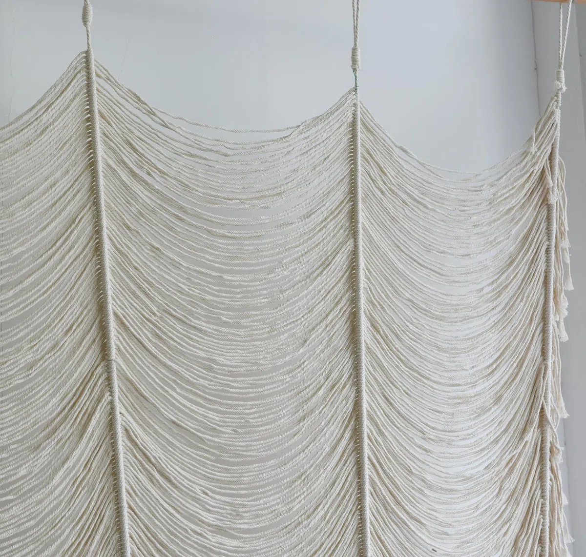 Makramee-Vorhang, Boho-Vorhang, Tür, Fenster, Wanddekoration, Fasergarn, Kunst, Handwerkskunst, Schlafzimmer, Kopfteil-Dekor, 140 x 190 cm (B x H)