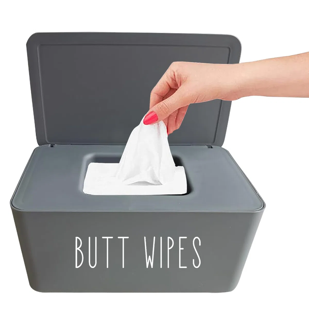 Moorfowl Spender für Feuchttücher für Badezimmer, 21,6 x 12,4 x 9,9 cm (L x B x H) | Große Kapazität, spülbarer Tücherhalter, Behälter für Toilette