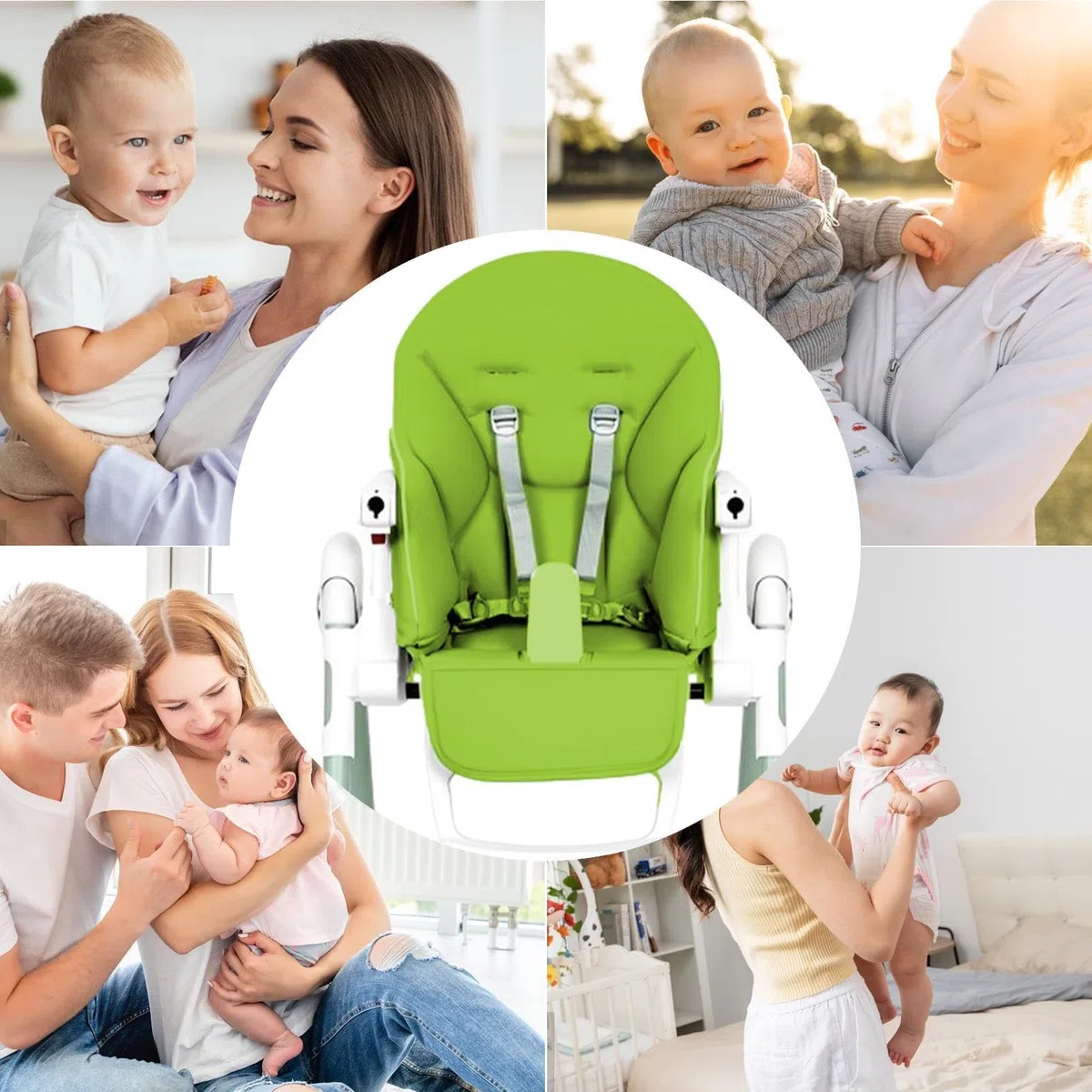 Kinder Hochstuhl Sitzkissen Kinder Bequem Kunstleder Fütterungssitz Kissen | Hochstuhl Sitzkissen für Enkelkinder, Söhne, Töchter, Neffen, Nichten