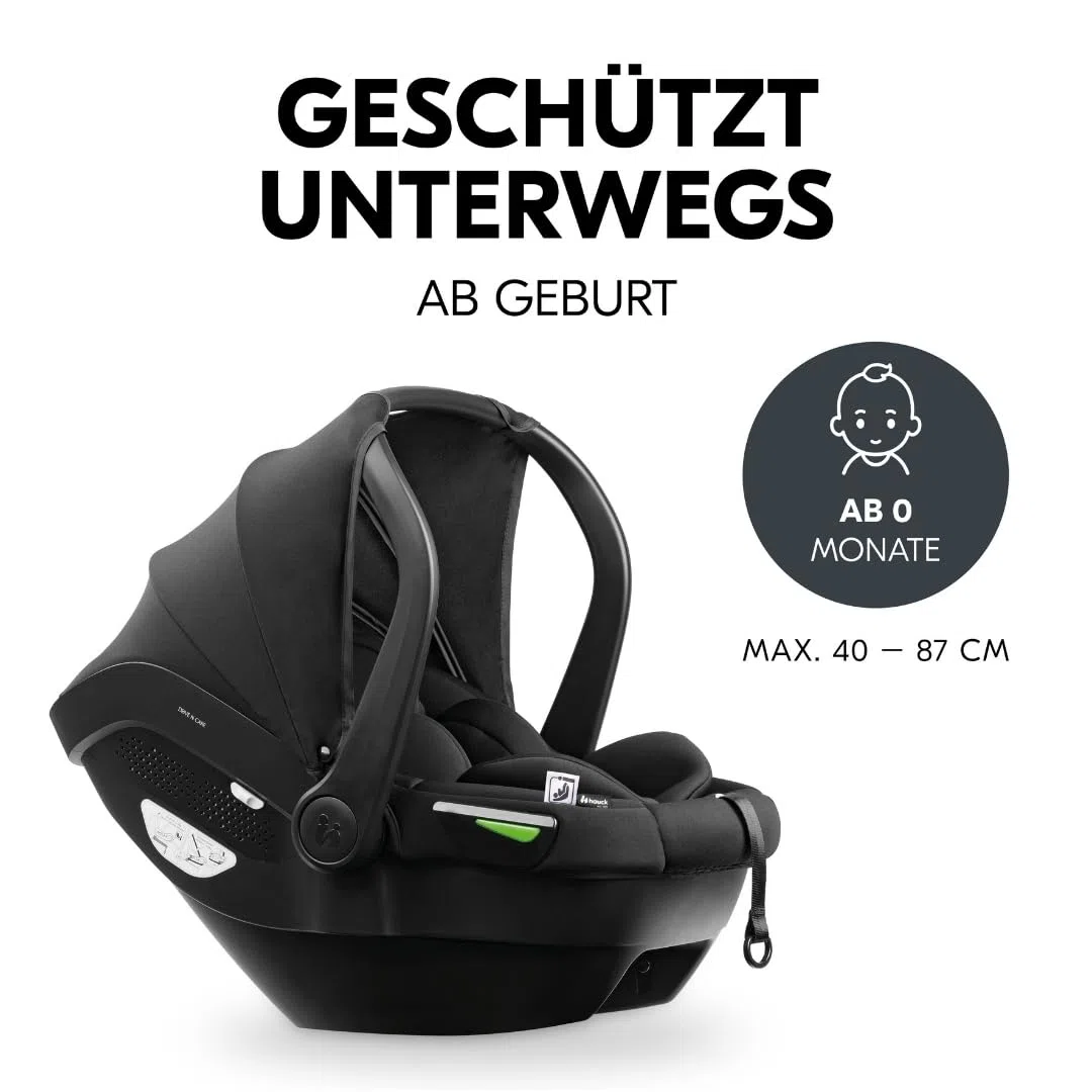 Hauck 3in1 Kinderwagen Set Move N Care mit Drive N Care Babyschale – Kombikinderwagen ab Geburt bis 22 kg mit Federung & wendbarer Sitzeinheit – Dark Grey